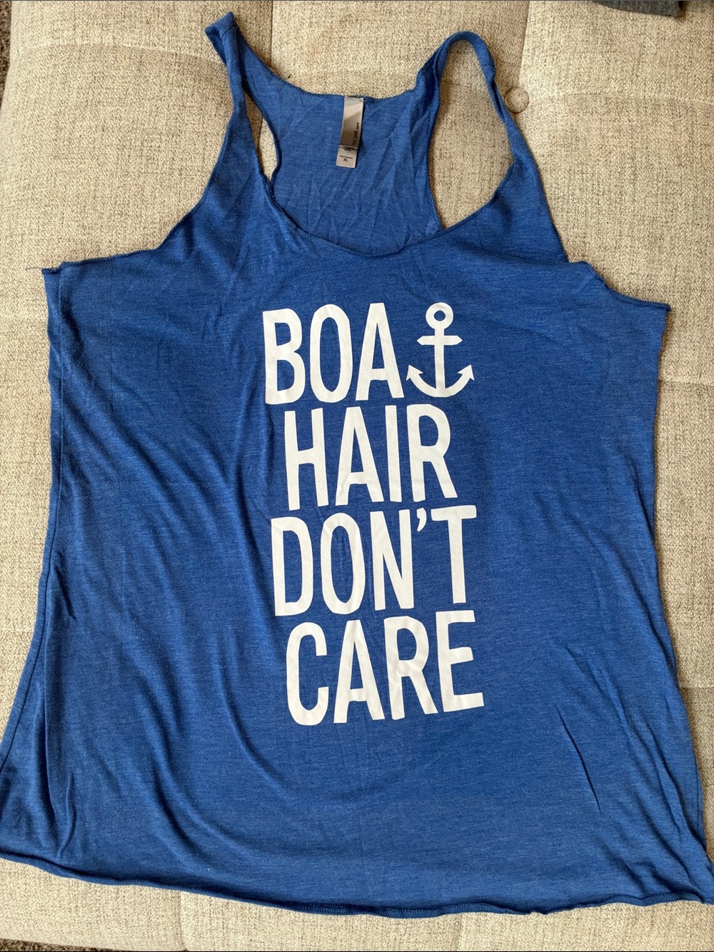 Next Level Apparel Blue Scoop Neck Tank